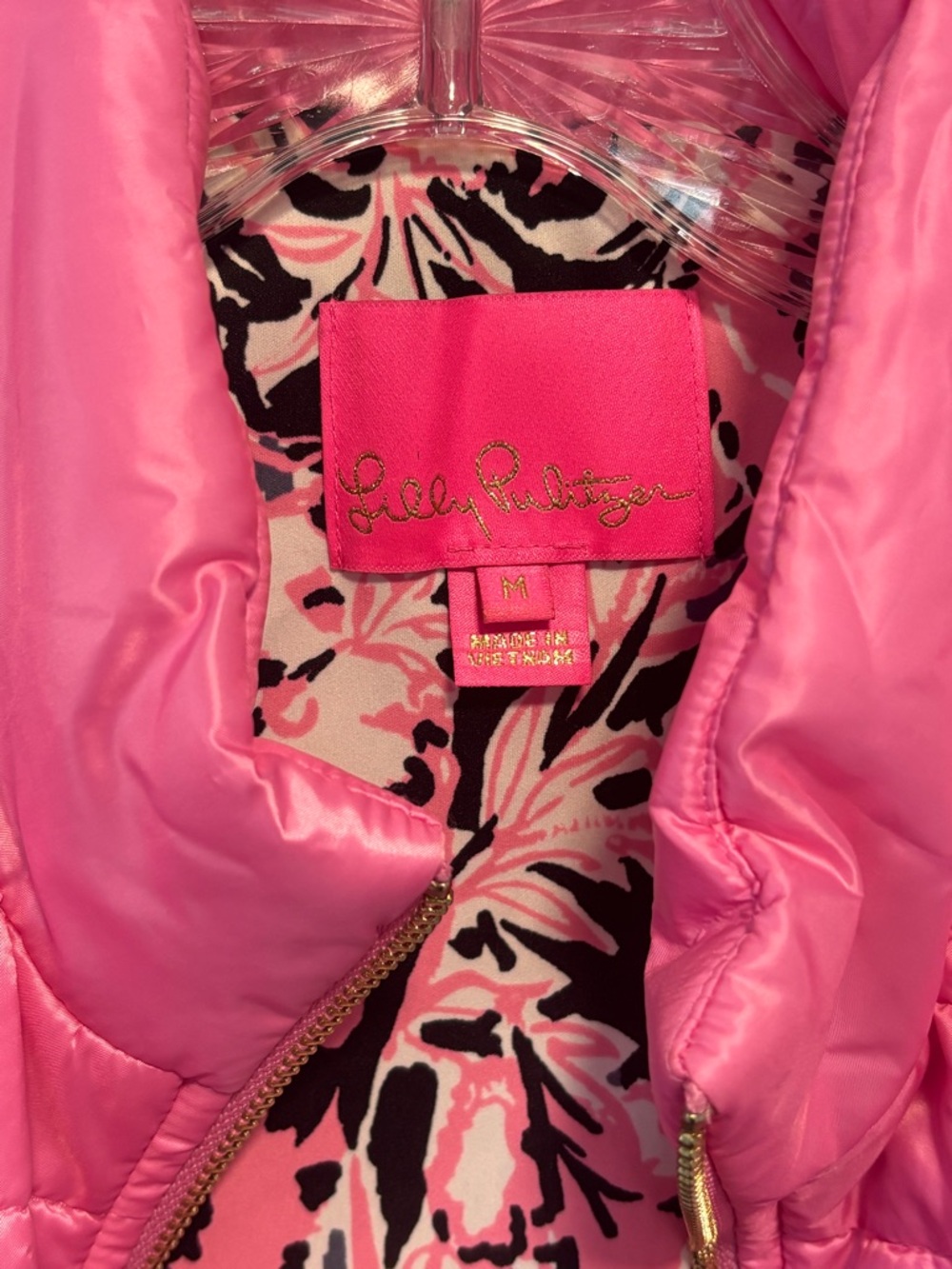 Lilly Pulitzer Elyn Puffer Vest Hangin With My Boo Print Size M Limited Edition - Picture 8 of 11